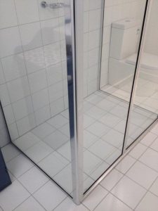 Shower Screen -Double return in clear pivot door